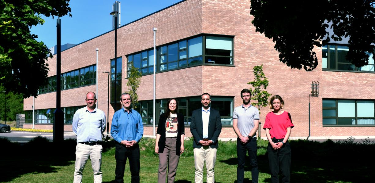 Ingenza's management team outside the Moubray Building